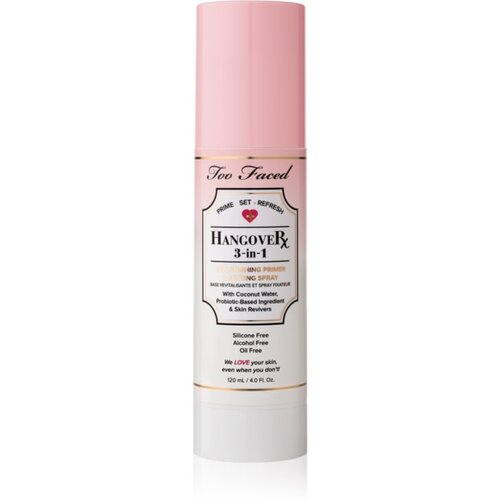 Too Faced Hangover 3-in-1 Replenishing Primer & Setting Spray podlaga in pršilo za fiksacijo v enem z osvežujočim učinkom 120 ml Cene