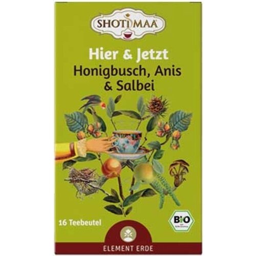 BIO čaj "Tukaj in zdaj" - medeni grm, janež in žajbelj - 16 čajnih vrečk Cene