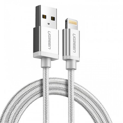 Ugreen polnilni kabel, usb-a na apple lightning, 1 m, bel Slike