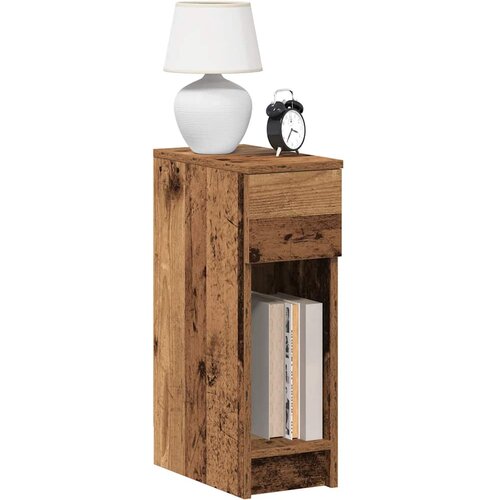 VidaXL Noćni ormarići s ladicom 2 kom staro drvo 20x36x60 cm Slike