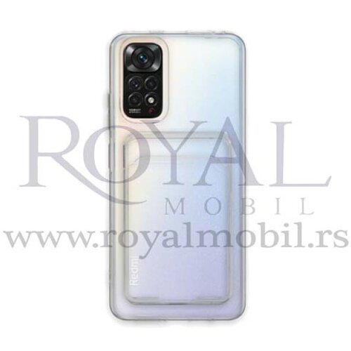  silikonska futrola clear sa dzepicem za xiaomi redmi note 11 / note 11s / note 11T / poco M4 pro 5G providna Slike