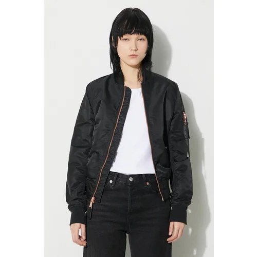 Alpha Industries Bomber jakna MA-1 VF LW za žene, boja: crna, za prijelazno razdoblje, 156001.209-black