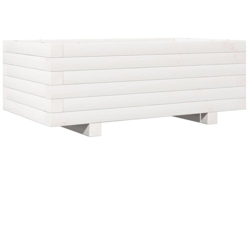  Vrtna sadilica bijela 70 x 40 x 26,5 cm od masivne borovine Slike