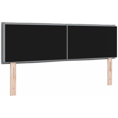  LED glava kreveta s LED trakama Svijetlo siva 160 cm tkanina Slike