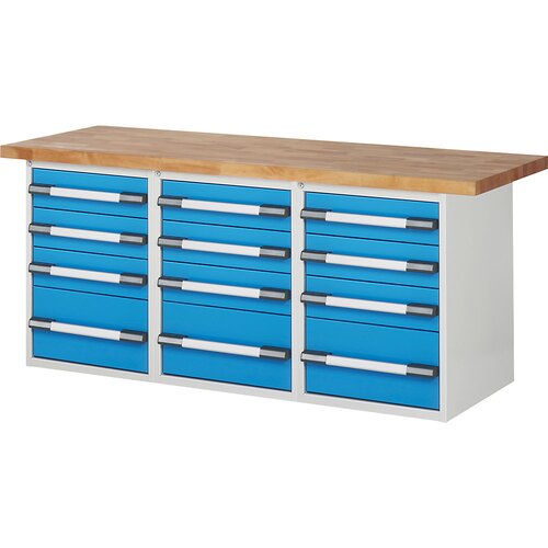 eurokraft pro delovna miza, modularni sistem serije 7, 12 predalov, šxg 2000 x 700 mm Cene