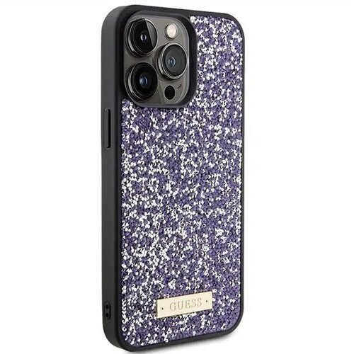 Guess Originalna Hardcase GUHCP15XPFGSBSP torbica za iPhone 15 Pro Max (Rhinestone Metal Logo / svijetlo roza) Slike
