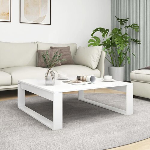 VidaXL Stolić za kavu bijeli 100 x 100 x 35 cm od iverice Slike