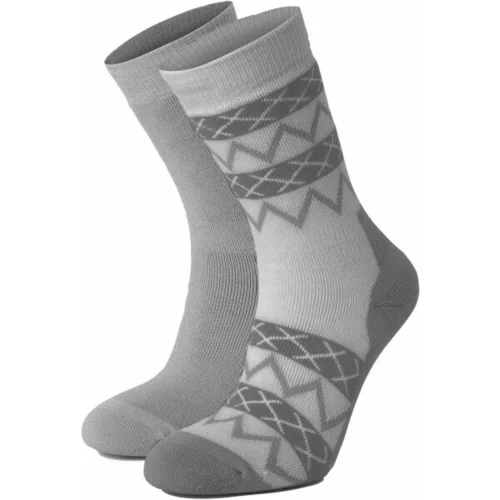 JOHAUG WOOL SOCKS 2PK Ženske vunene čarape, tamno siva, veličina