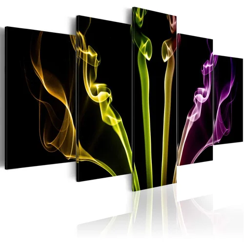  Slika - Multicolored streaks - 5 pieces 100x50