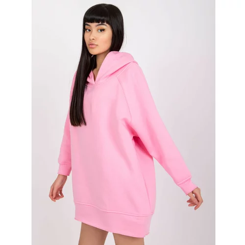 Fashion Hunters Basic pink sweatshirt with a Canberra hood