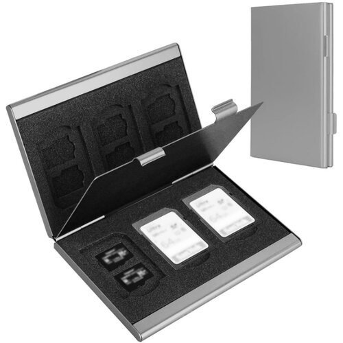 INF premium aluminijasto ohi&amp;scaron;je za pomnilni&amp;scaron;ko kartico silver, (21274974) Slike
