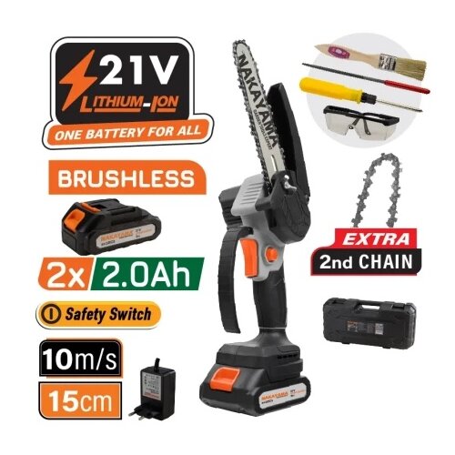 Nakayama EC1050 aku mini testera 21V (15 cm, 2x2Ah baterije) ( EC1050 ) Cene