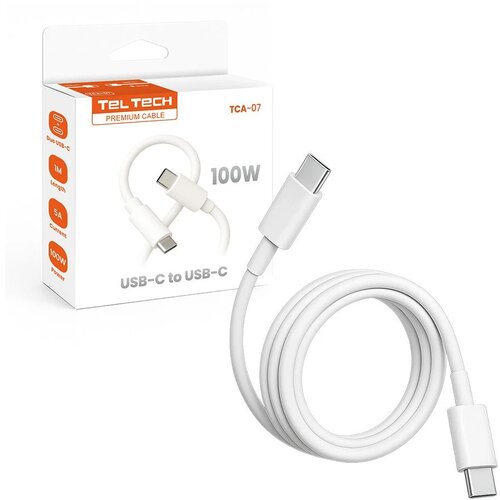 Kedo USB kabel USB-C na USB-C, 2 m, 5A, 100W, PD, bel, (5000350368) Slike