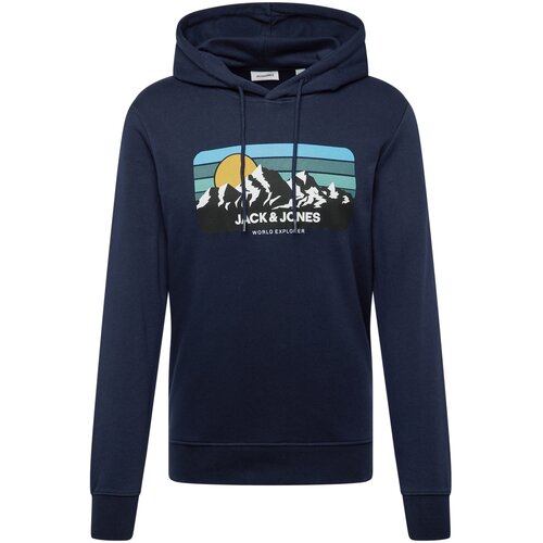 Jack &amp;amp; Jones Sweater majica &amp;#039;JJPEAK&amp;#039; mornarsko plava / svijetloplava / tamo žuta / bijela Slike
