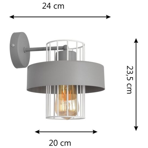  Zidna lampa VOLTA 1xE27/15W/230V siva Slike