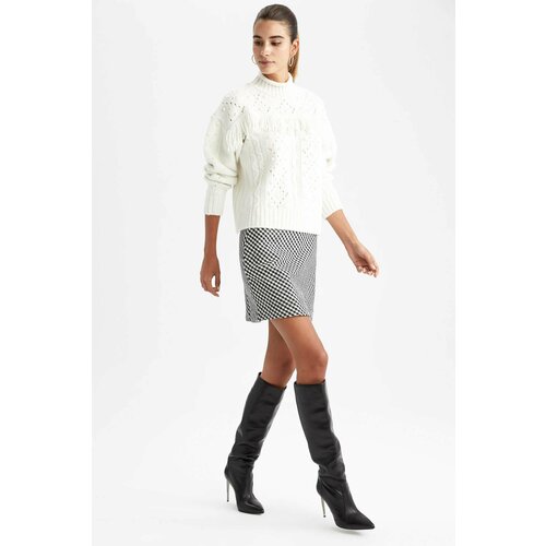 Defacto A-Line Plaid Regular Waist Mini Skirt Slike