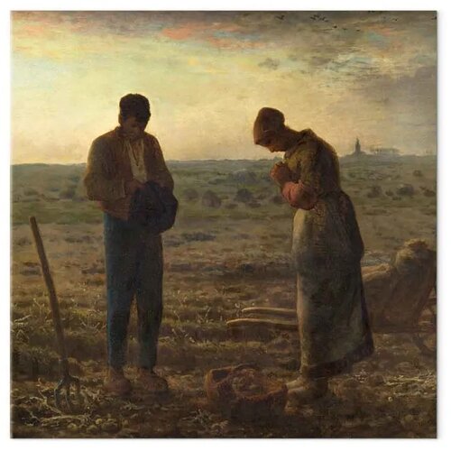  Slika - Jean-Fran&amp;ccedil;ois Millet &amp;ndash; The Angelus 40x40 Na talijanskom platnu Slike