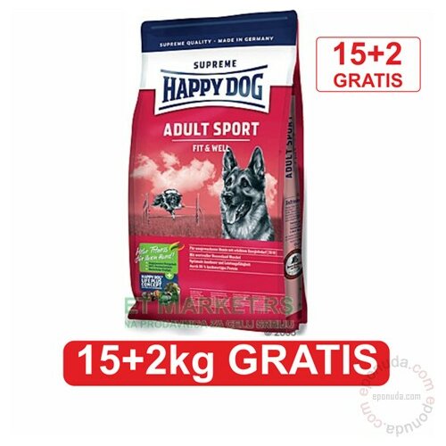 Happy Dog Supreme Fit & Wel Sport Adult, 15 kg+2 kg GRATIS Slike