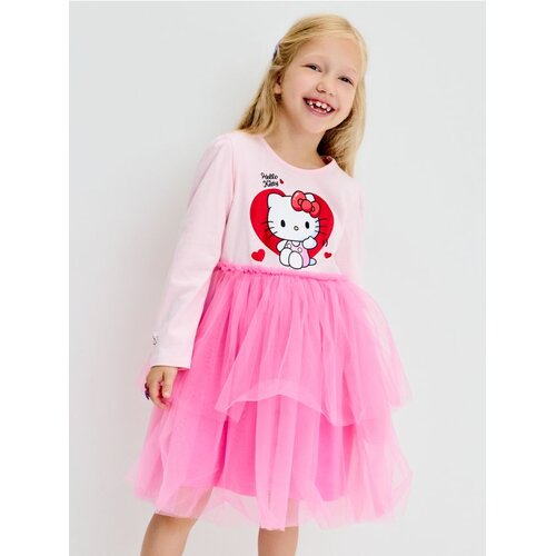Sinsay Pamučna mini haljina s tilom Hello Kitty Cijene