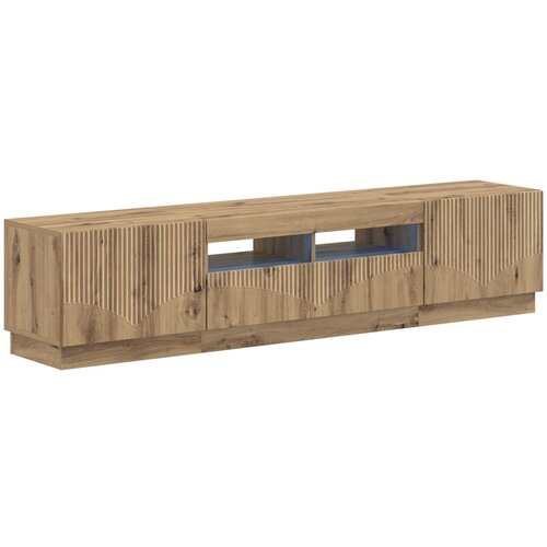  LED TV kabinet HOORN 3 kom. Hrast artisan Konstruirano drvo Siva 81 x 35 x 40 cm Slike