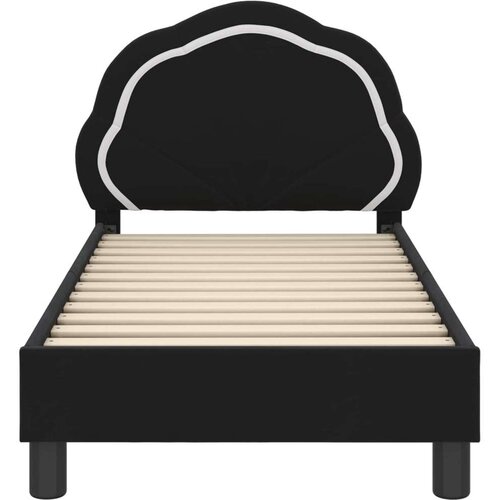  Okvir kreveta za malu djecu s naslonom Crna 70 x 140 cm Bar&amp;scaron;un Slike
