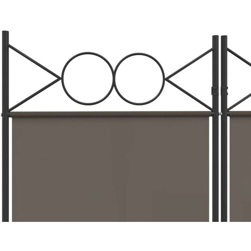  pregrada s 5 panela antracit 200 x 200 cm od tkanine Slike