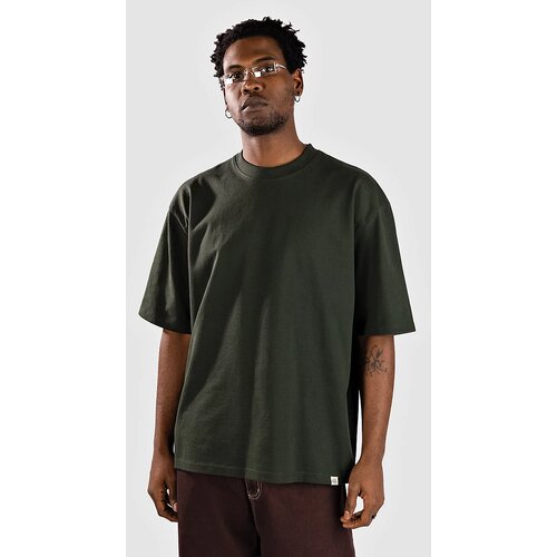 Redefined Rebel RRJohn Heavyweight Oversized Fit T-shirt dark green Cene