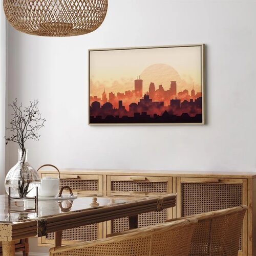  Slika - Heat of the City (1 Part) Wide 60x40 U prirodnom drvenom okviru Slike