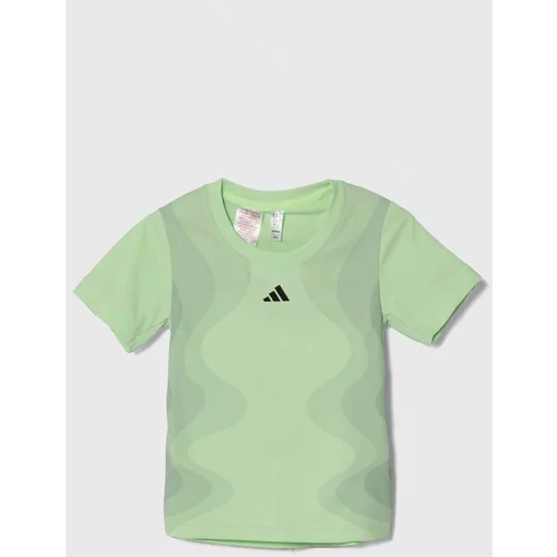 Adidas Otroška kratka majica zelena barva