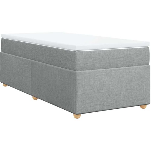 vidaXL Okvir kreveta s oprugama i madrac svjetlosivi 80x200cm tkanina Cijene