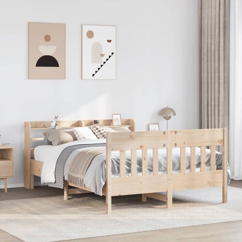 Furnova Posteljni okvir brez vzmetnice 135x190 cm trdna borovina, (21936417) Slike