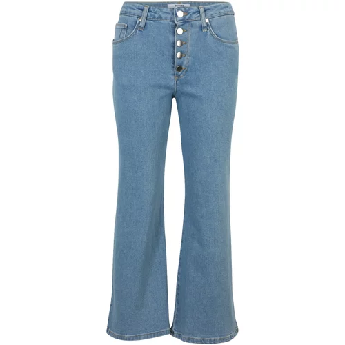 Dorothy Perkins Petite Kavbojke 'Petite Button Front Wide Leg Jeans' svetlo modra
