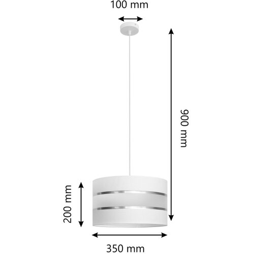  Luster na sajli HELEN 1xE27/15W/230V prečnik 35 cm bela Slike