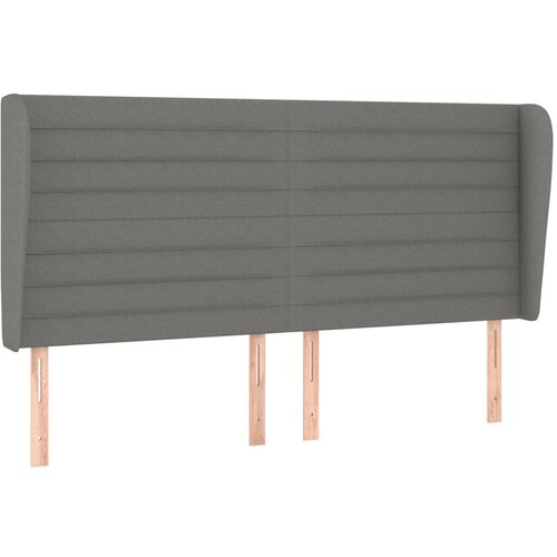 Maison Chic vzglavna omarica - nočna omarica - posteljna omarica z u&scaron;esi temno sivo 203x23x118/128 cm blago, (21711187) Cene