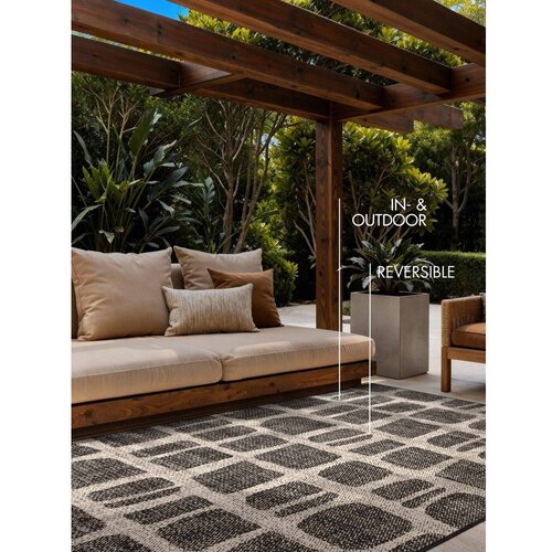 Ted Baker Črna/kremno bela notranja in zunanja preproga 160x230 cm Haringey Ruskin &amp;ndash; Slike