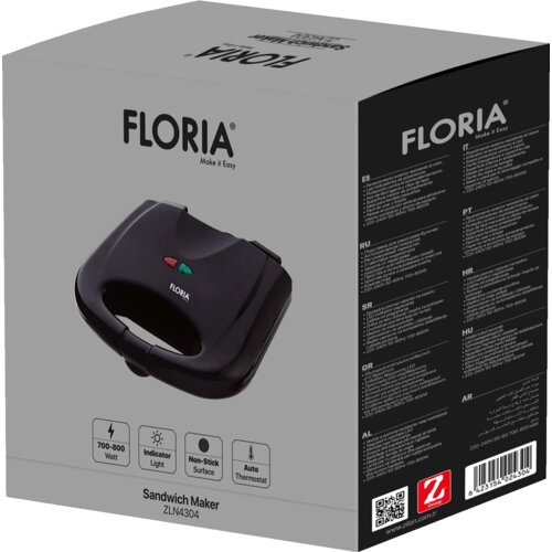 Floria toaster za sendviče, LED indikator, 750 W - ZLN4305 Slike