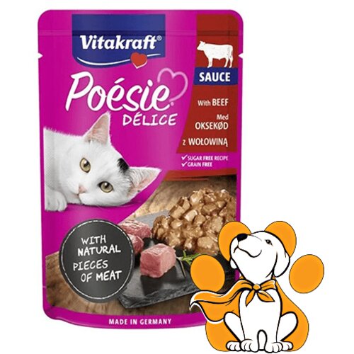 Vitakraft poesie Delice 85g, Govedina i Bogatstvo Ukusa u Sosu za Odrasle Mačke Cene