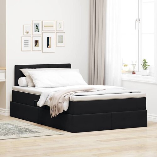 vidaXL Krevet s od storage s madracem Crna 120 x 200 cm Bar&scaron;un Cijene
