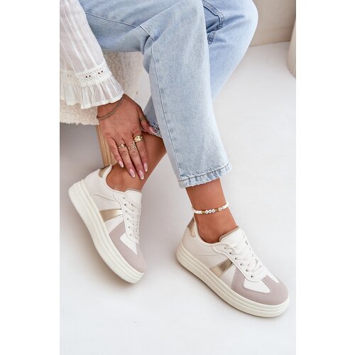 Boto Eco Leather Women's Sneakers On Platform Beige Goriette Cijene