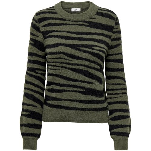 Jacqueline_de_yong Puloverji JDYLORRAINE ANIMAL L/S PULLOVER KNT 15292890 Zelena Cene