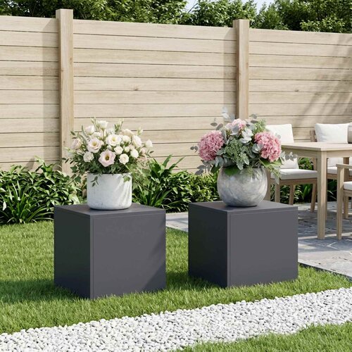  Stalak za biljke 2 pcs Antracit 40 x 40 x 40 cm Pocinčani čelik Cijene
