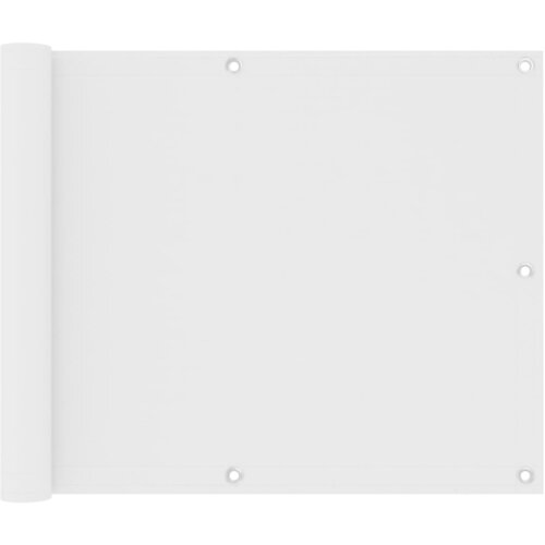 VidaXL Balkonsko platno belo 75x600 cm oksford blago Slike