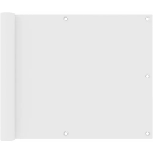 vidaXL Balkonsko platno belo 75x600 cm oksford blago