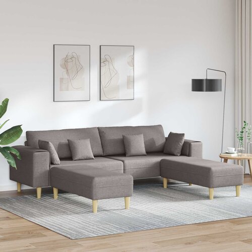 SOFA s jastukom 3 pcs Sivo-smeđa tkanina Cene