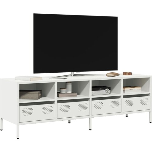 VidaXL TV ormarić bijeli 135x39x43,5 cm hladno valjani čelik Slike