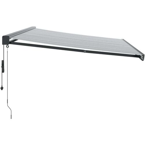 VidaXL Tenda na uvlačenje antracit-bijela 5x3 m od tkanine i aluminija Slike