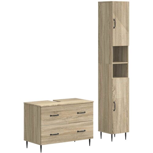  Set kupaonskih ormara od 2 dijela HAARLEM Hrast sonoma Cene