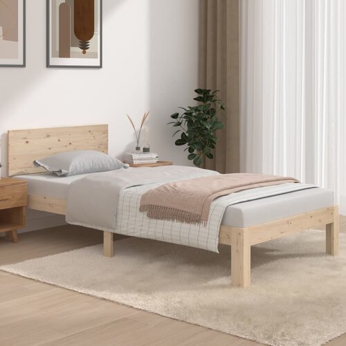  The Living Store Posteljni okvir iz trdnega lesa 90x190 cm - Posteljni Okvir, (21501678) Slike
