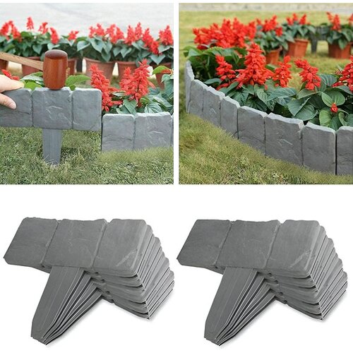 Home & Marker Vrtni robniki v stilu kamna (10 kosov) | MINIFENCE, (21299466) Cene