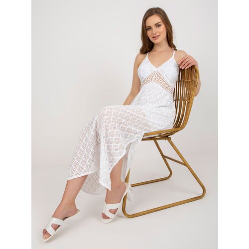 Fashion Hunters White openwork dress with OCH BELLA binding Slike